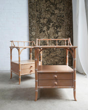 Load image into Gallery viewer, Faux Bamboo Harrods Bedsides Tables