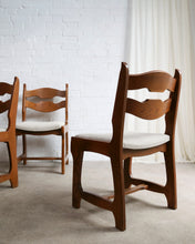 Load image into Gallery viewer, Set Of 6 Razor Back Oak Chairs By Guillerme Et Chambron