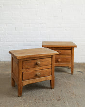 Load image into Gallery viewer, Oak Brutalist Bedside Tables