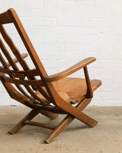 Load image into Gallery viewer, French Modernist Reclining Oak Chair