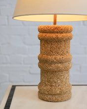 Load image into Gallery viewer, Brutalist French Tuff Stone Lamp