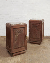 Load image into Gallery viewer, Art Deco Marble Top Bedsides