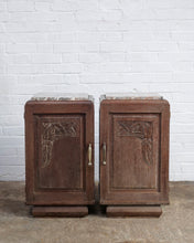 Load image into Gallery viewer, Art Deco Marble Top Bedsides