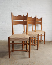 Load image into Gallery viewer, Set Of Six Mid Century Oak Dining Chairs