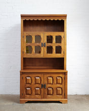 Load image into Gallery viewer, Brutalist Spanish Cabinet With Glass Panels