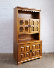 Load image into Gallery viewer, Brutalist Spanish Cabinet With Glass Panels