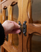 Load image into Gallery viewer, Brutalist Spanish Cabinet With Glass Panels