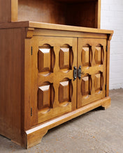 Load image into Gallery viewer, Brutalist Spanish Cabinet With Glass Panels