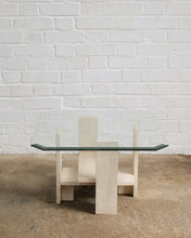 Load image into Gallery viewer, Sculptural Coffee Table in Travertine by Willy Ballez