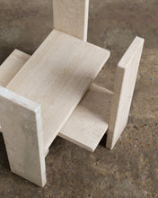 Load image into Gallery viewer, Sculptural Coffee Table in Travertine by Willy Ballez