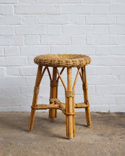 Load image into Gallery viewer, Bamboo and Cane Stool
