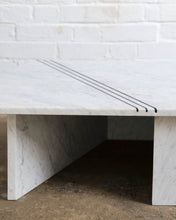 Load image into Gallery viewer, Marble Coffee Table with triple stripe detail