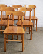 Load image into Gallery viewer, Set Of 6 Pine Chairs Attributed To Rainer Daumiller