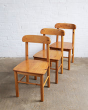 Load image into Gallery viewer, Set Of 6 Pine Chairs Attributed To Rainer Daumiller