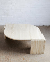 Load image into Gallery viewer, Tear drop Travertine Coffee Table By Roche Bobois