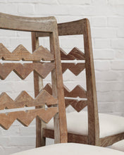 Load image into Gallery viewer, Set Of Six Cerused Oak Art Deco Dining Chairs