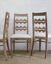 Load image into Gallery viewer, Set Of Six Cerused Oak Art Deco Dining Chairs