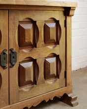 Load image into Gallery viewer, Brutalist Oak Spanish Cabinet
