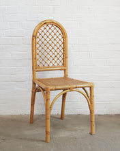 Load image into Gallery viewer, Set Of 4 Italian Bamboo And Cane Chairs