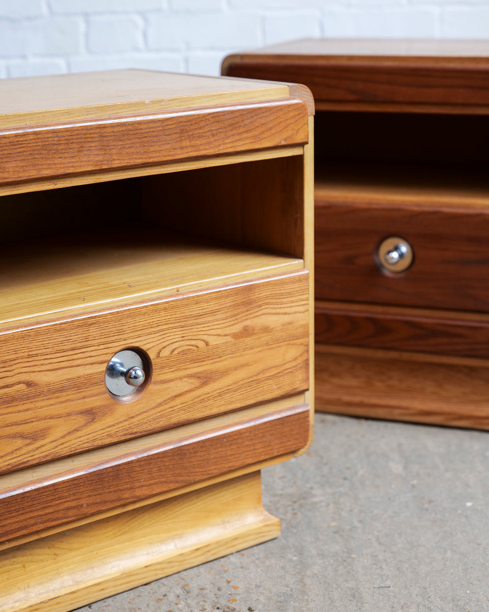 A Pair of solid Ash Bedside Tables – Vantage Living