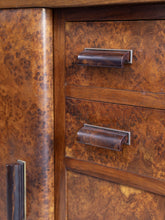 Load image into Gallery viewer, Antique Art Deco Walnut Sideboard With Marble Top