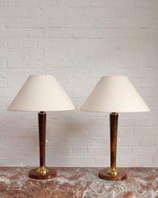 Load image into Gallery viewer, Pair of art deco style table lamps