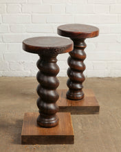 Load image into Gallery viewer, A Pair of French Barley Twist Hand Turned Tables