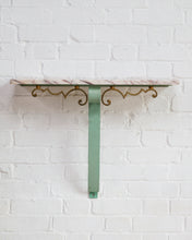 Load image into Gallery viewer, Pink Marble And Brass Deco Hall Table / Shelf