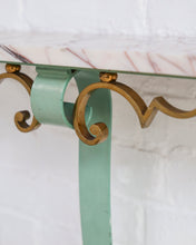 Load image into Gallery viewer, Pink Marble And Brass Deco Hall Table / Shelf