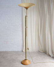 Load image into Gallery viewer, Italian Brass and Bamboo Floor Lamp
