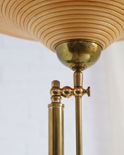 Load image into Gallery viewer, Italian Brass and Bamboo Floor Lamp