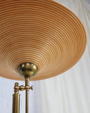 Load image into Gallery viewer, Italian Brass and Bamboo Floor Lamp