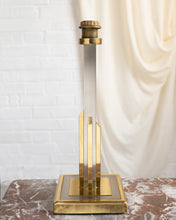 Load image into Gallery viewer, A BRASS AND STEEL LAMP ATTRIBUTED TO ROMEO REGA