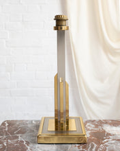 Load image into Gallery viewer, A BRASS AND STEEL LAMP ATTRIBUTED TO ROMEO REGA