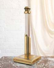 Load image into Gallery viewer, A BRASS AND STEEL LAMP ATTRIBUTED TO ROMEO REGA