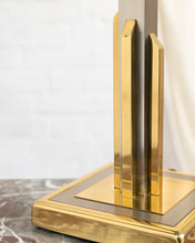 Load image into Gallery viewer, A BRASS AND STEEL LAMP ATTRIBUTED TO ROMEO REGA