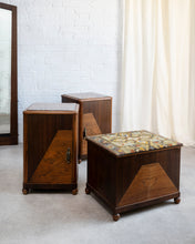 Load image into Gallery viewer, Art Deco Marble Top Bedside Tables
