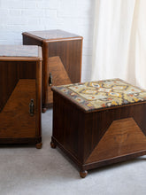 Load image into Gallery viewer, Art Deco Marble Top Bedside Tables