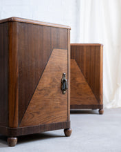 Load image into Gallery viewer, Art Deco Marble Top Bedside Tables