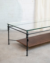 Load image into Gallery viewer, Sculptural Ironwork Coffee Table With Glass Top