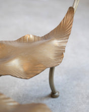 Load image into Gallery viewer, French Smoked Glass and Metal Leaf Coffee Table