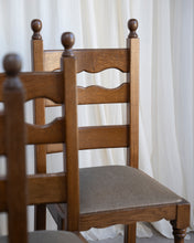 Load image into Gallery viewer, Brutalist Oak Razor Back Dining Chairs