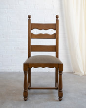 Load image into Gallery viewer, Brutalist Oak Razor Back Dining Chairs