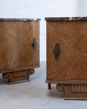 Load image into Gallery viewer, Art Deco Marble Top Bedsides