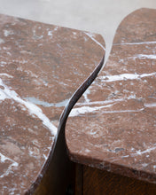 Load image into Gallery viewer, Art Deco Marble Top Bedsides