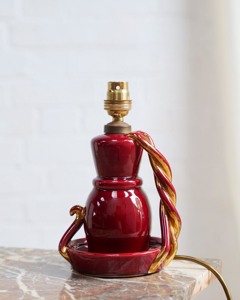 Ceramic Red French Lamp – Vantage Living