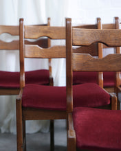 Load image into Gallery viewer, Set of 6 Oak Razorback Dining Chairs