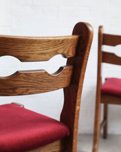 Load image into Gallery viewer, Set of 6 Oak Razorback Dining Chairs