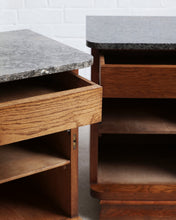 Load image into Gallery viewer, Art Deco Walnut Bedside Tables With Stone Tops