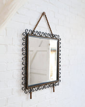 Load image into Gallery viewer, Metal Scrollwork and Tassel Mirror